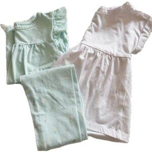 Easter Spring Outfit Bundle with Bunny Print for Toddler Girl